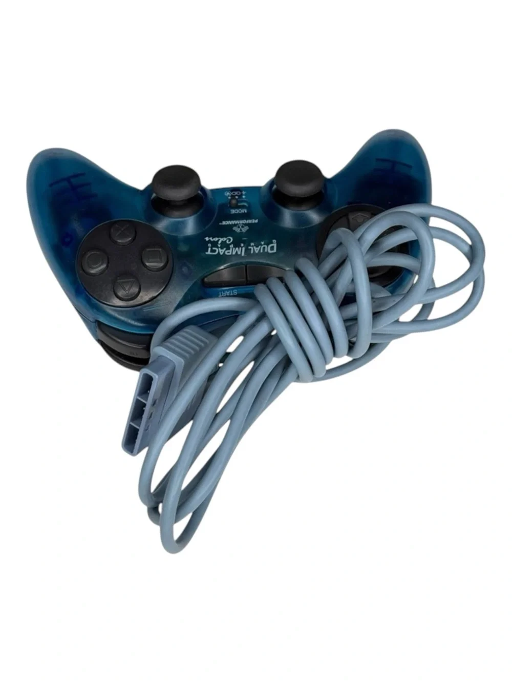 Performance Dual Impact 2 𖤍 Wired Controller Sony PlayStation 2 PS2 𖤍 Blueberry